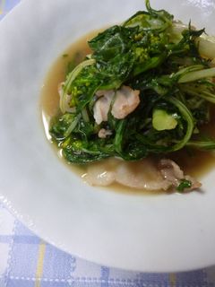 水菜と豚ばら肉の炒め煮-レシピのメイン写真