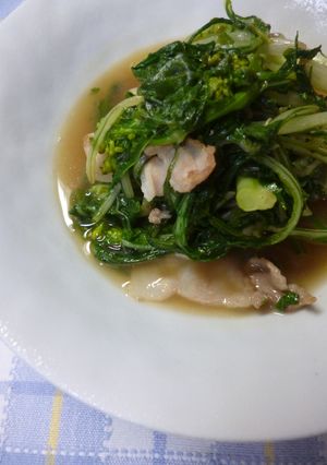 水菜と豚ばら肉の炒め煮-レシピのメイン写真