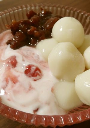 白玉あずきのビオ2層仕立てヨーグルト添え-レシピのメイン写真