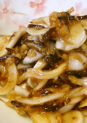 新玉ねぎの昆布＆なめたけ和え♪混ぜるだけ-レシピのメイン写真