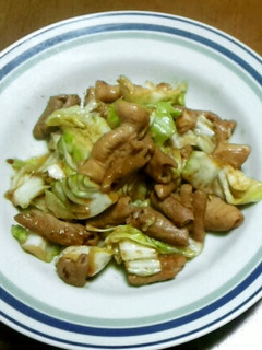 俺流の豚モツと春キャベツの醤油麹炒め-レシピのメイン写真