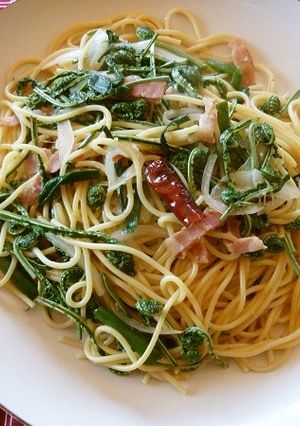 コゴミと新タマネギde春パスタ～♪-レシピのメイン写真