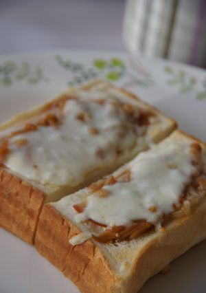 超簡単♪なめ茸で照焼きハムトースト-レシピのメイン写真
