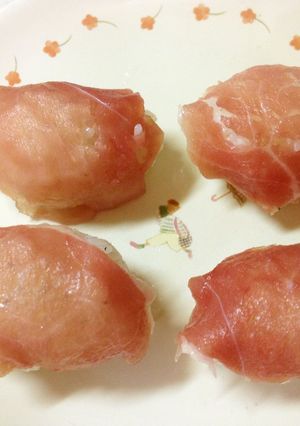 生ハムおにぎり-レシピのメイン写真