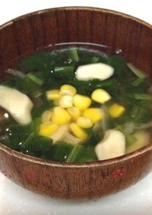 本場!?ゆーまい菜(油麦菜)の中華スープ-レシピのメイン写真