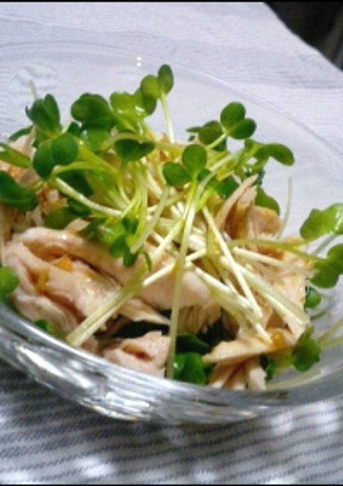 ささみとかいわれ菜のさっぱり和え-レシピのメイン写真