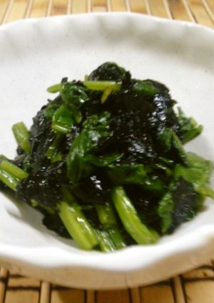 お弁当に！ほうれん草おひたし＋焼海苔-レシピのメイン写真