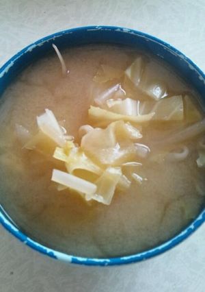 キャベツともやしの味噌汁-レシピのメイン写真