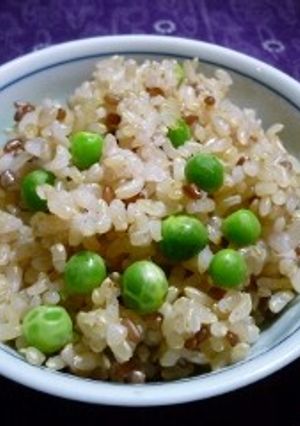 発芽玄米で炊く豆ごはん　京都カフェ-レシピのメイン写真