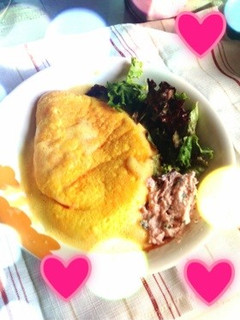 ふわふわオムレツ⭐明太ヨーグルトソース-レシピのメイン写真