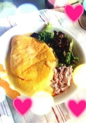 ふわふわオムレツ⭐明太ヨーグルトソース-レシピのメイン写真