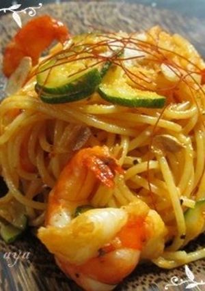 エビのトマトクリームパスタ-レシピのメイン写真