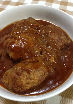 ソースが美味しい煮込みハンバーグ-レシピのメイン写真