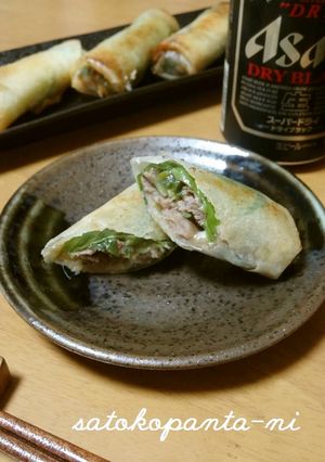 焼き肉チーズ☆シソの葉春巻き-レシピのメイン写真