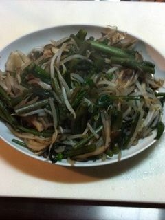 紅菜苔とモヤシと舞茸の炒め物-レシピのメイン写真