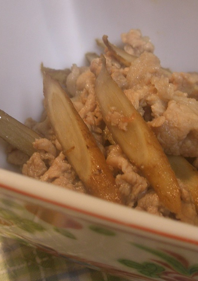 豚しゃぶ肉と山ごぼうの簡単炒り煮-レシピのメイン写真