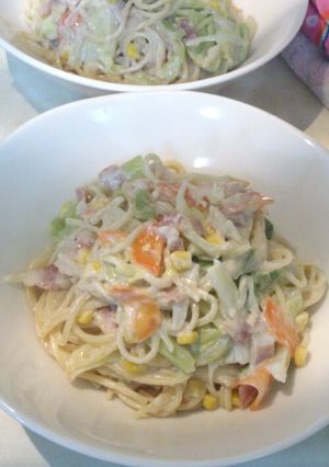 春キャベツで簡単クリーミーパスタ♪-レシピのメイン写真