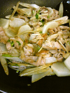 カブとごぼうと豚肉の炒め煮-レシピのメイン写真