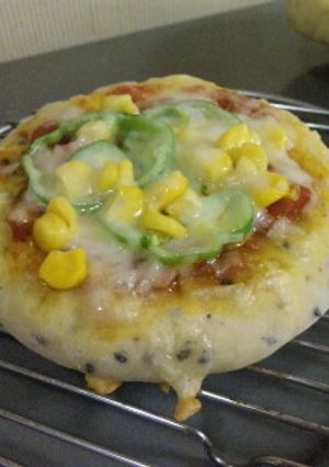 豆腐deヘルシー☆セサミ入りピザパン-レシピのメイン写真
