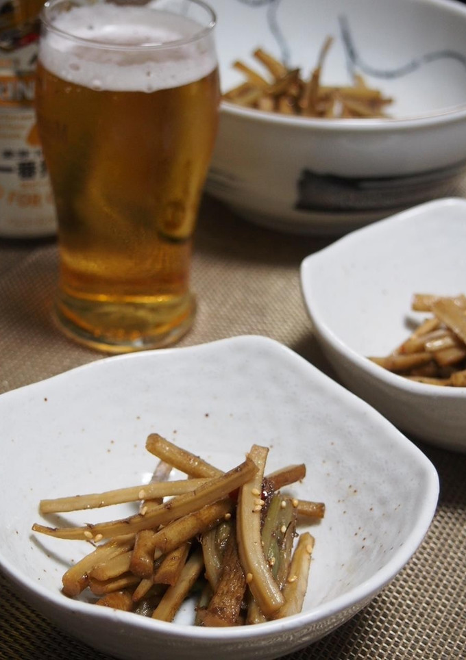 おつまみに⌒☆新ごぼうの生姜醤油炒め-レシピのメイン写真