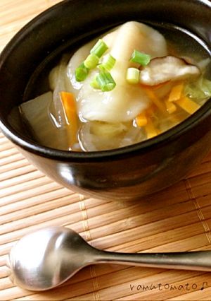 ボリューム満点☆水餃子スープ(≧▽≦)♪-レシピのメイン写真