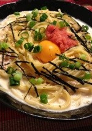 五◯衛門風♡たらこのカルボナーラ-レシピのメイン写真