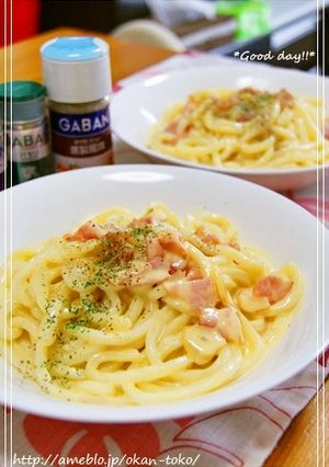 *簡単♪全卵DE☆カルボナーラうどん*-レシピのメイン写真