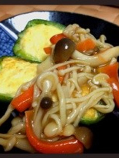 ピーマンの豆腐詰め☆きのこ餡掛け-レシピのメイン写真