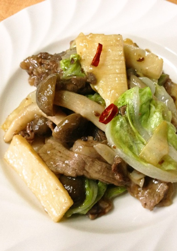 たけのこと牛肉の炒め物-レシピのメイン写真