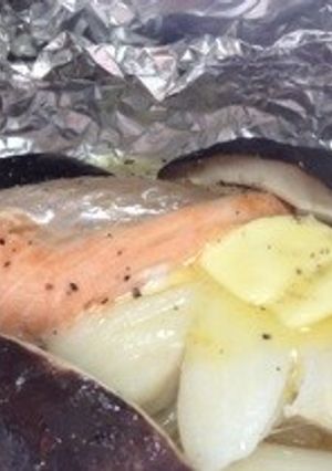 簡単！サーモンと白身魚のホイル焼き♡-レシピのメイン写真