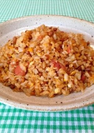 納豆と梅のチャーハン-レシピのメイン写真