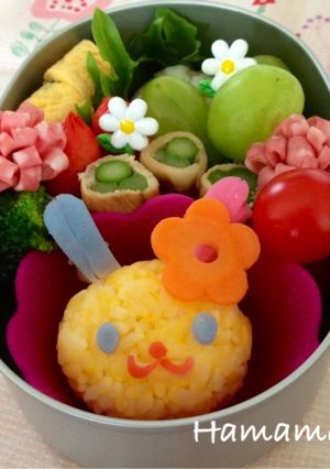 簡単♪ウサハナ♡キャラ弁-レシピのメイン写真