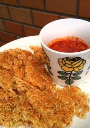 【インスタントラーメン】焼き麺とゴマだれ-レシピのメイン写真