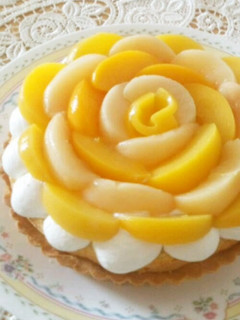 桃の花タルト☆さわやかヨーグルトクリーム-レシピのメイン写真