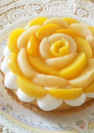 桃の花タルト☆さわやかヨーグルトクリーム-レシピのメイン写真