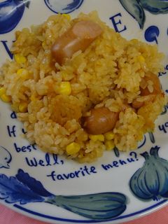 炊飯器であっという間にウィンナーピラフ-レシピのメイン写真