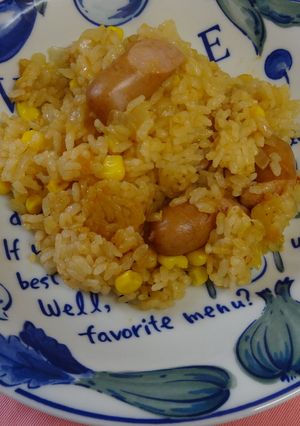 炊飯器であっという間にウィンナーピラフ-レシピのメイン写真
