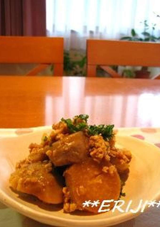里芋と鶏ひき肉の煮物～♪♪-レシピのメイン写真