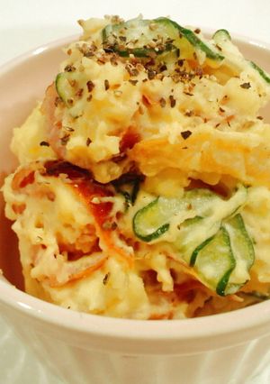 炒めた玉ねぎとウィンナーでポテトサラダ♡-レシピのメイン写真
