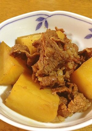 じゃがいもと豚バラの簡単肉じゃが風-レシピのメイン写真