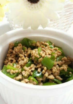 簡単☆豚ミンチとピーマンのカレー風味炒め-レシピのメイン写真