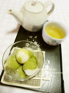 やわらかお団子**抹茶練乳がけ**-レシピのメイン写真