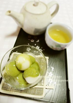 やわらかお団子**抹茶練乳がけ**-レシピのメイン写真