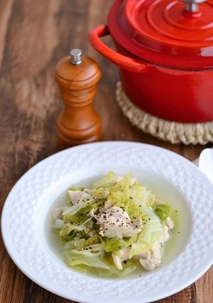 春キャベツと鶏むね肉のスープ煮-レシピのメイン写真