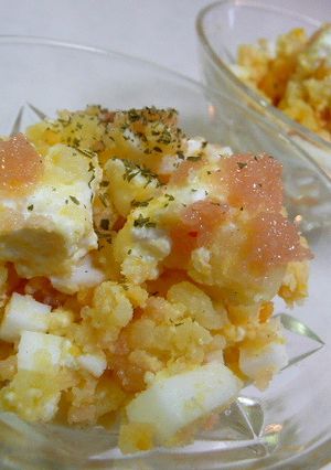 マヨネーズ無し！明太子入りポテトサラダ-レシピのメイン写真