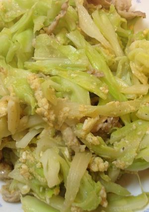父の味　キャベツと玉子の野菜炒め-レシピのメイン写真