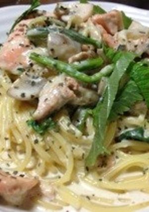 サーモンとほうれん草のクリームパスタ♡-レシピのメイン写真