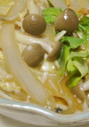 節約&手抜き＾＾新玉ねぎ・きのこ・卵どん-レシピのメイン写真