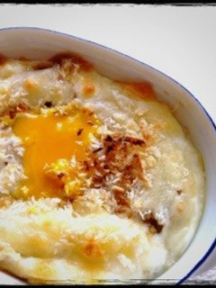 卵がとろ〜っ♡温玉風?!カレー餅ドリア-レシピのメイン写真