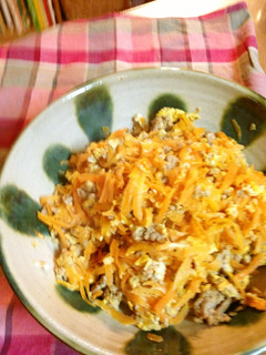 ひき肉で♪にんじんしりしり-レシピのメイン写真